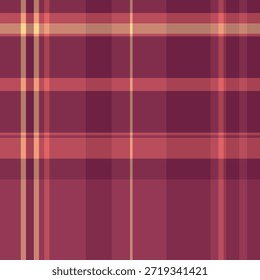 Ribbon tartan textile texture, path seamless vector background. Shop plaid pattern fabric check in red and pink colors palette.