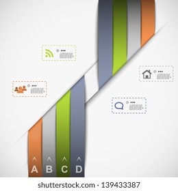 Ribbon template for data presentation eps10 vector illustration