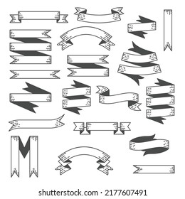 Plantillas de cinta de opciones vector de dibujo plano clásico blanco negro