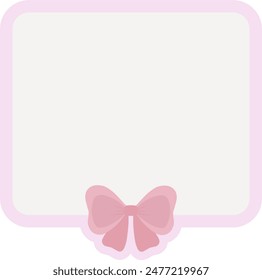 Ribbon Text Box Bow Quote Box Cute Frame Notes Background
