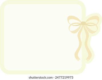 Ribbon Text Box Bow Quote Box Cute Frame Notes Background