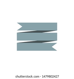 Ribbon, text frame, empty decorated for multiple uses isolated on white background EPS Vector