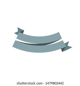 Ribbon, text frame, empty decorated for multiple uses isolated on white background EPS Vector