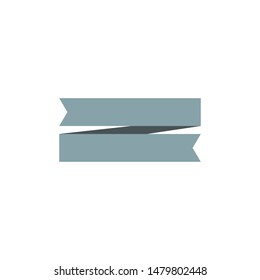 Ribbon, text frame, empty decorated for multiple uses isolated on white background EPS Vector