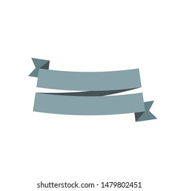 Ribbon, text frame, empty decorated for multiple uses isolated on white background EPS Vector