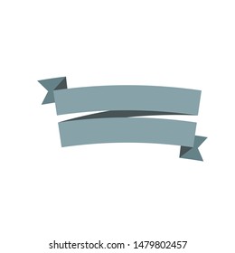Ribbon, text frame, empty decorated for multiple uses isolated on white background EPS Vector
