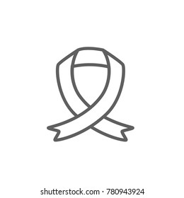 Ribbon thin simple vector
