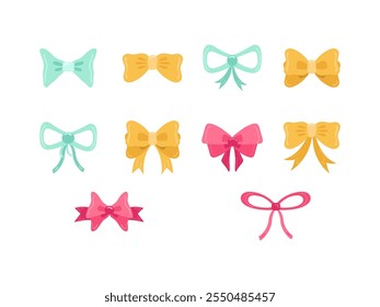 Ribbon Tie Design Element Set