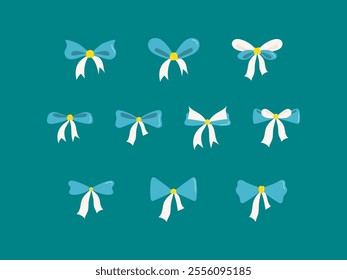 Ribbon Tie Design Element Set 