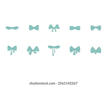 Ribbon Tie Illustration Element Set