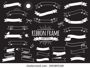 Ribbon title frame
Hand-painted ribbon frame