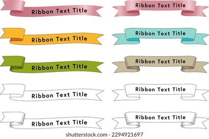 Ribbon title frame sets in various styles