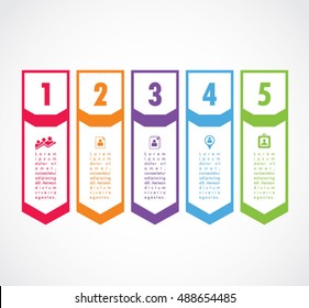 Ribbon of triangle line banner for infographics elements.