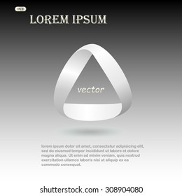  ribbon, triangle symbol, vector