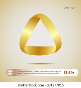 ribbon, triangle symbol, vector