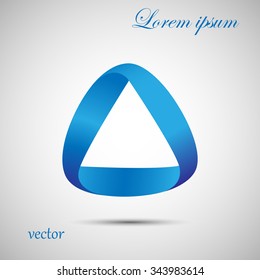 ribbon, triangle symbol, vector
