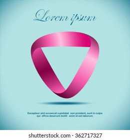 ribbon, triangle symbol, vector