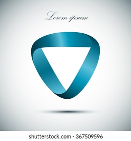 ribbon, triangle symbol, vector