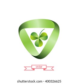 ribbon, triangle symbol, vector