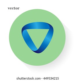 ribbon, triangle symbol, vector