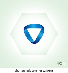 ribbon, triangle symbol, vector