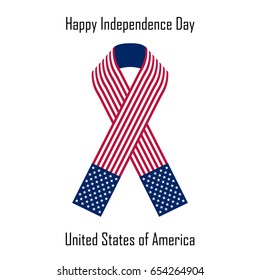 Ribbon of USA Independence day