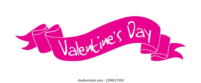 Ribbon with Valentine's Day text