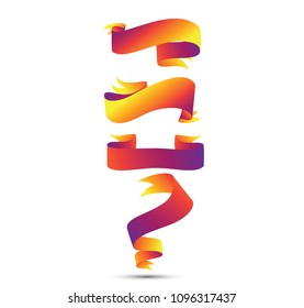  ribbon vector banners set
