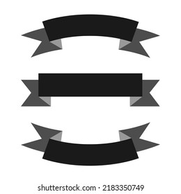 Ribbon vector Banners. Set of Ribbons Black Icons . Ribbon Illustration for banners. vector eps10