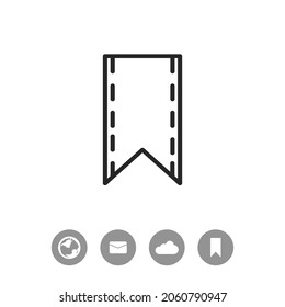 Ribbon vector black simple icon