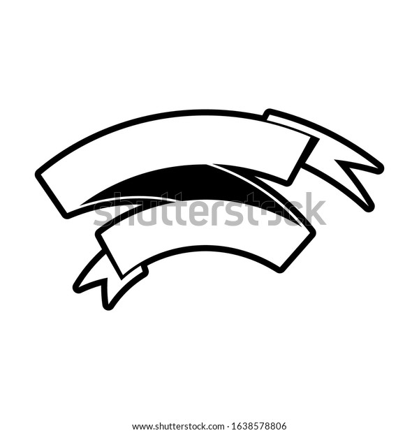 Ribbon Vector Blank Template Ribbon Banner Stock Vector (Royalty Free ...