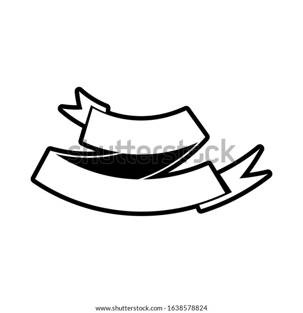 Ribbon Vector Blank Template Ribbon Banner Stock Vector (Royalty Free ...