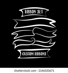 Ribbon vector Custom typography ribbon for t shirt design.
All are creative custom new ribbon for typography t shirt and others graphics designs.