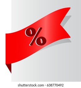 Ribbon vector icon