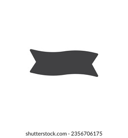 Ribbon vector icon. filled flat sign for mobile concept and web design. Ribbon glyph icon. Symbol, logo illustration. Vector graphics