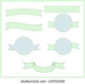 Ribbon vector icon green