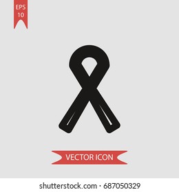  Ribbon vector icon, illustration symbol
