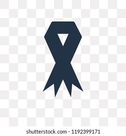Ribbon vector icon isolated on transparent background, Ribbon transparency concept can be used web and mobile