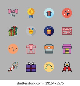 ribbon vector icon set