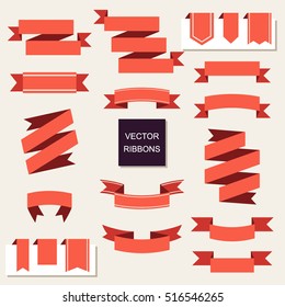 Conjunto de iconos vectoriales de cinta de opciones. Banner aislado forma ilustración de regalo y accesorio. Sticker de Navidad y decoración para aplicaciones y web. Colección de etiquetas, distintivos y bordes.