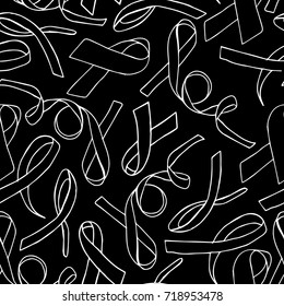 Ribbon vector illustration. Doodle style. Design icon, print, logo, poster, symbol, decor, textile, paper