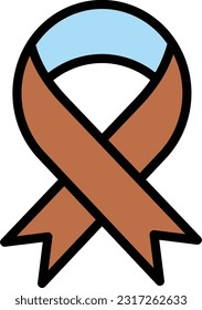 ribbon Vector illustration on a transparent background. Premium quality symmbols. Line Color vector icons for concept and graphic design.