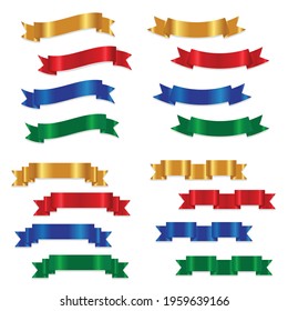 Ribbon Vector Illustration with White Background