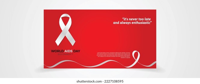 ribbon vector illustration. world aids day website social media campaign.
