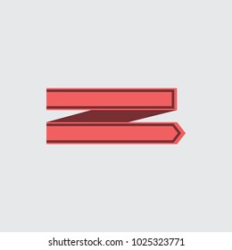 Ribbon vector illustration. You can use web app and other. 