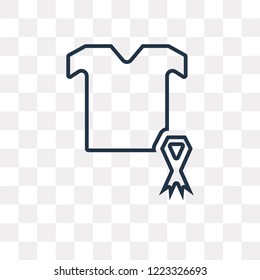 Ribbon vector outline icon isolated on transparent background, high quality linear Ribbon transparency concept can be used web and mobile