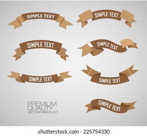 Ribbon vector premium quality set.