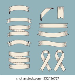 Ribbon vector set. Collection vector isolated on background.