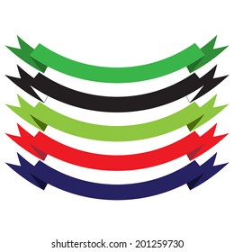 Ribbon vector shapes