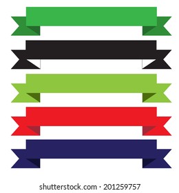 Ribbon vector shapes